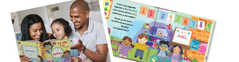 Livres personnalisés pour les 1 à 3 ans