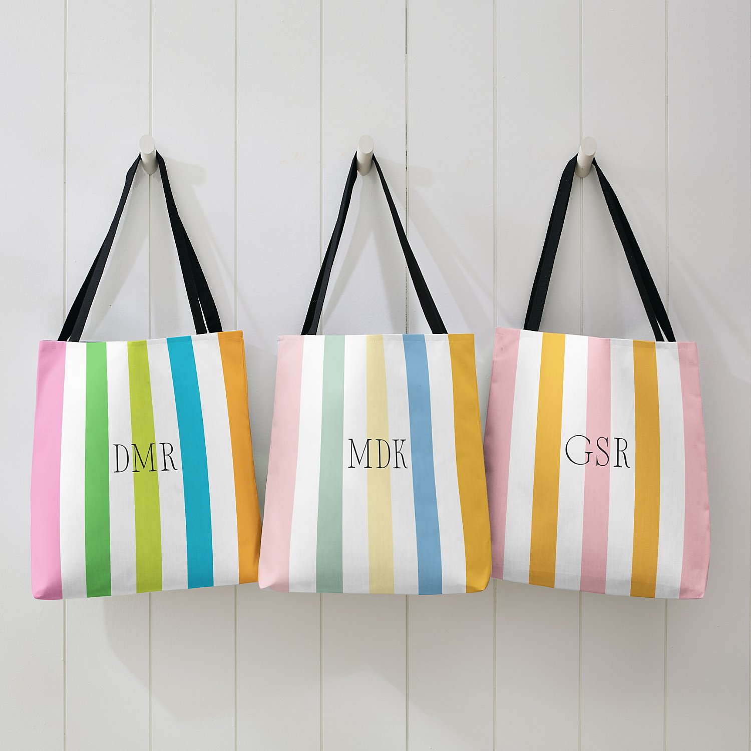 Monogram Stripes Tote Bag
