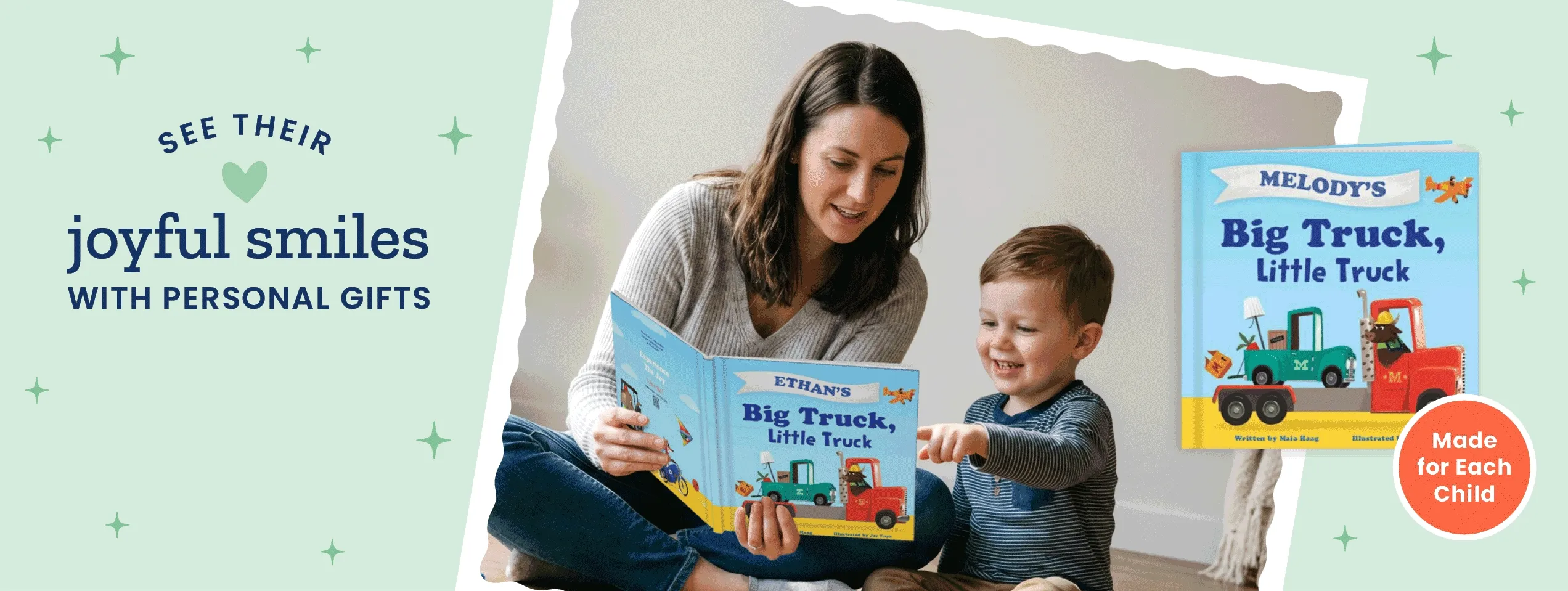 My Big Truck, Little Truck Personalized Board Book