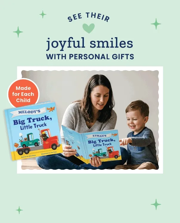 My Big Truck, Little Truck Personalized Board Book
