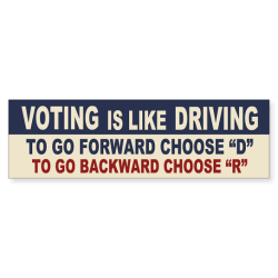 Shop Voting Like Driving Bumper Sticker
