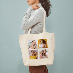 Shop Personalized Four Square Canvas Tote Bag
