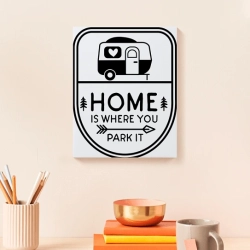 Shop Home Is Where You Park It Funny Camping 8x10 Canvas Print