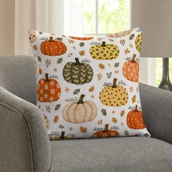 Shop Boho Fall Pumpkin Throw Pillow