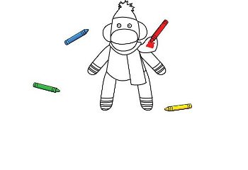Sock Monkey Coloring Pages