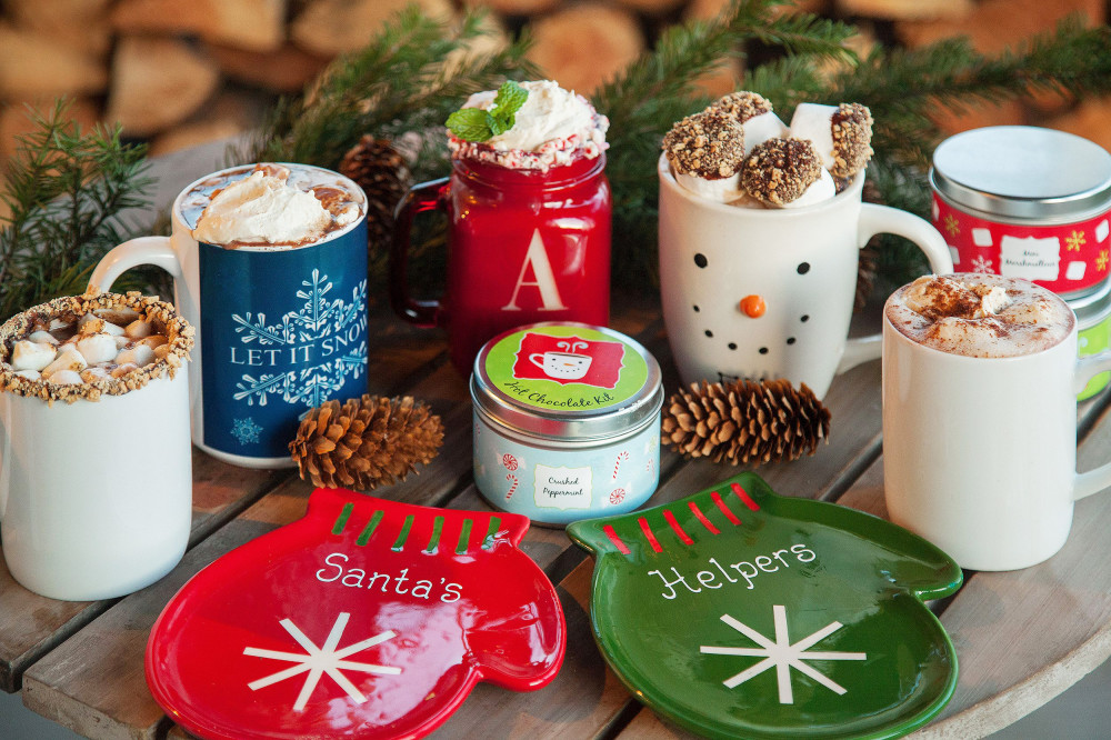 Personalized Mugs with hot cocoa