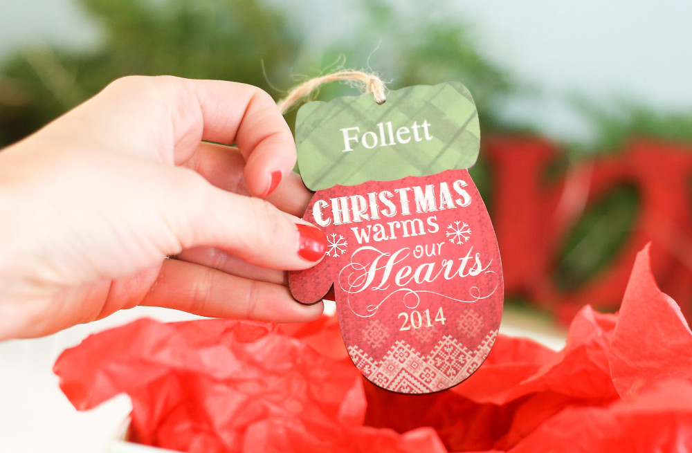 mitten Christmas ornament