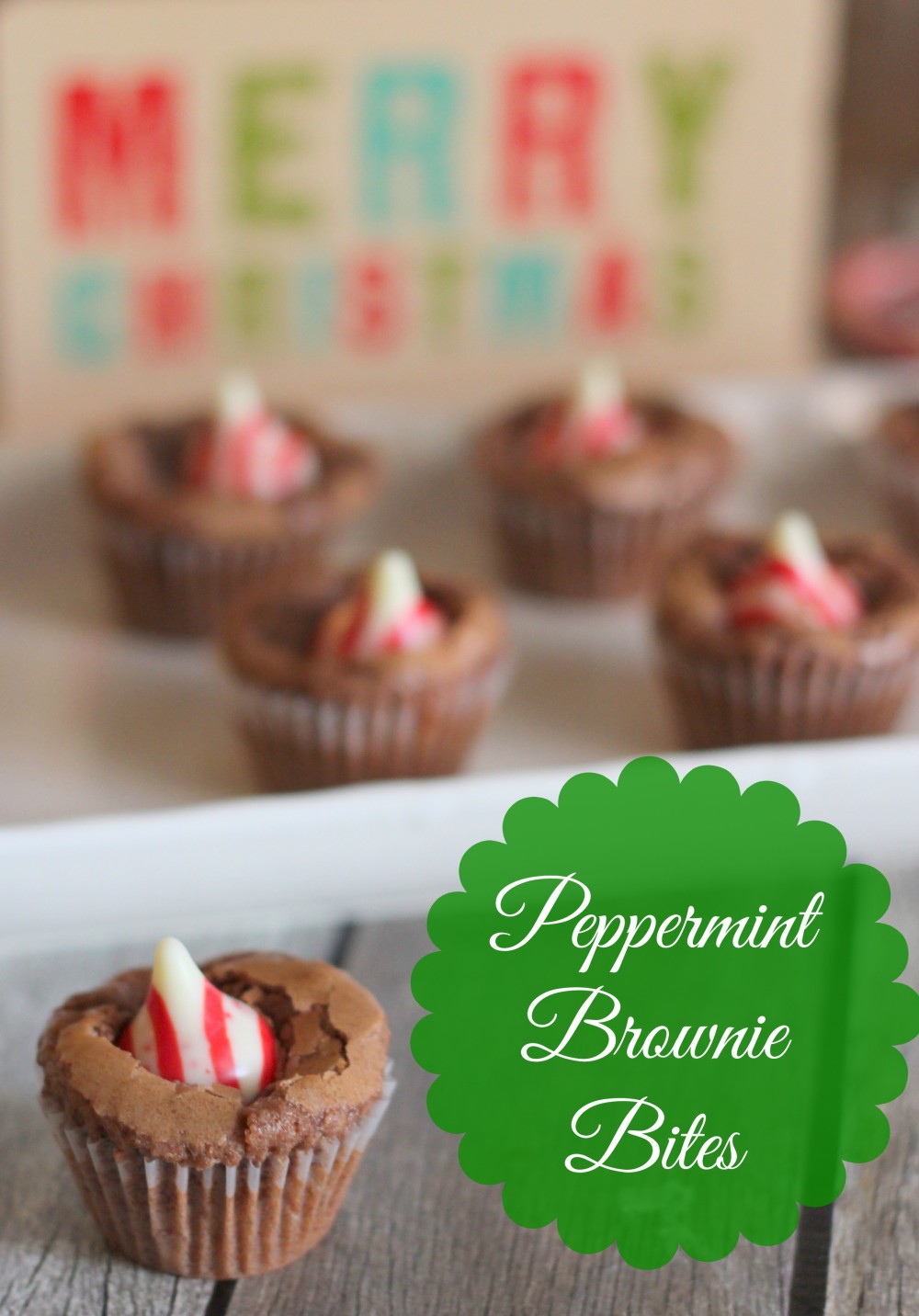 Peppermint Brownie Bites