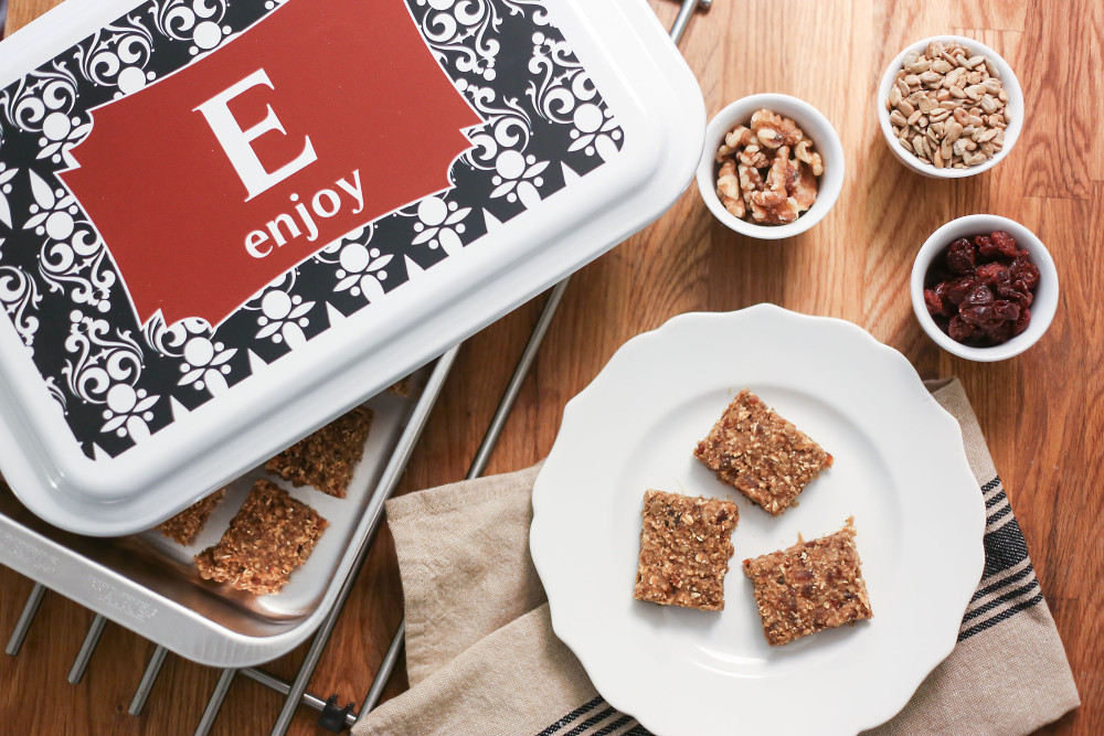 personalized baking dish and snack bars