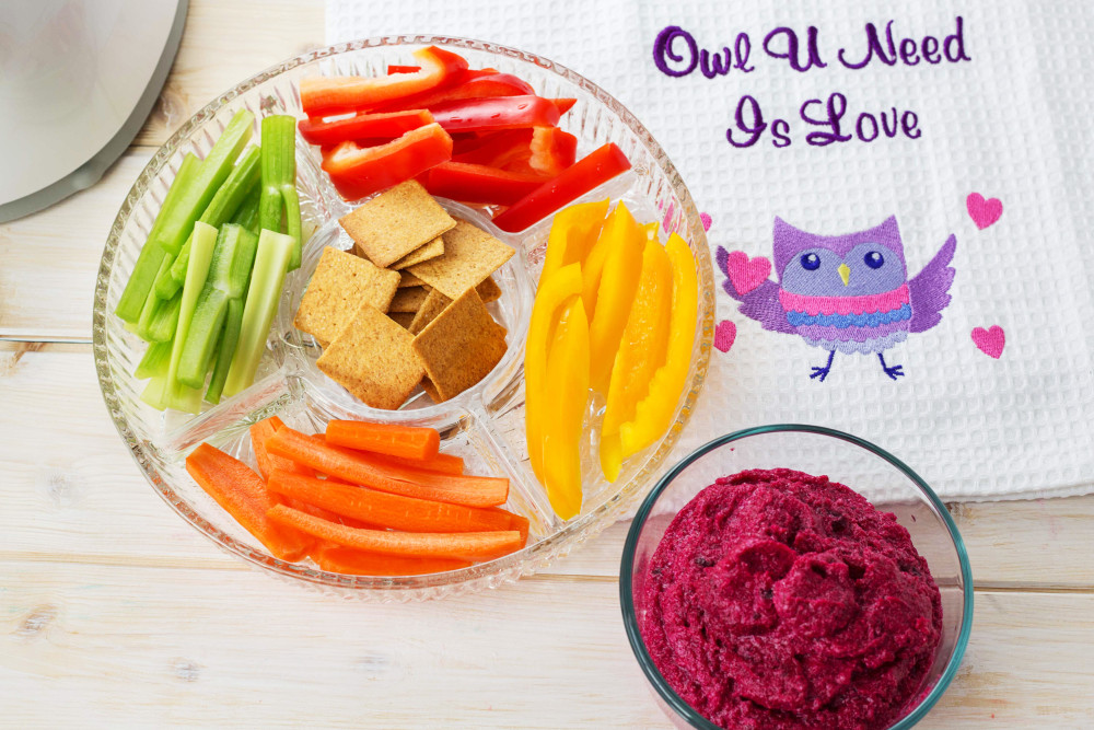 pink humus towel