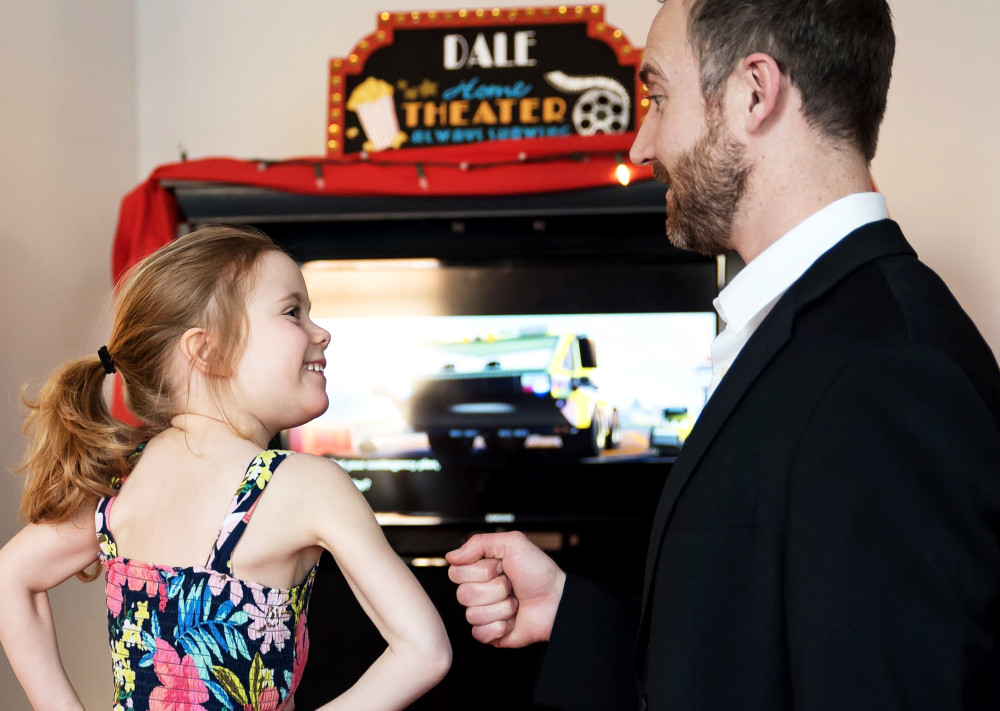 father daughter movie night Spring Break on a Budget_4