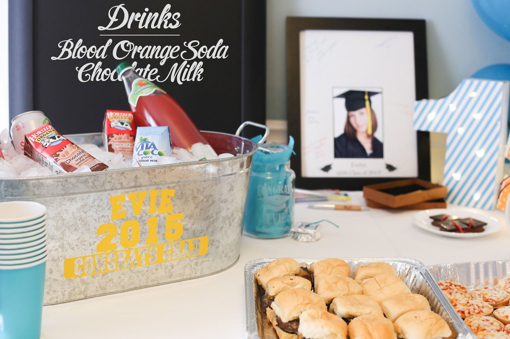 Graduation party treats and gifts