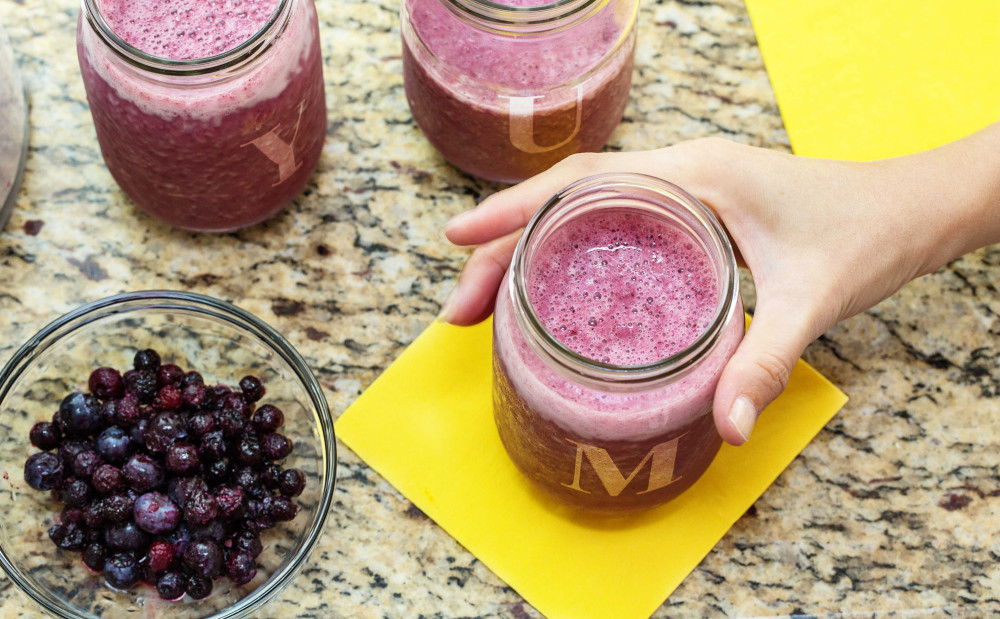 fresh juice smoothie with mixed berries