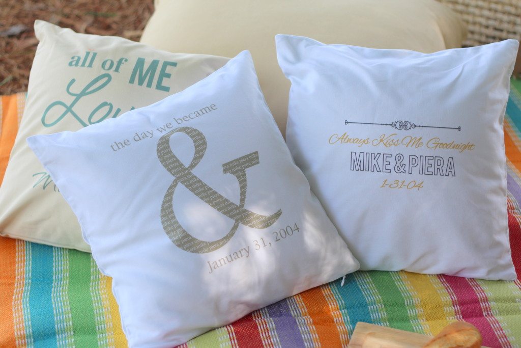 personalized throw pillows