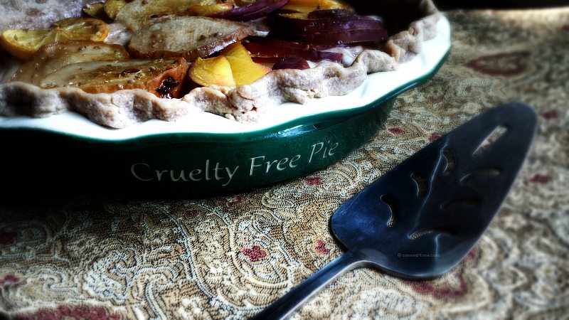 Dairy-Free Coriander Nectarine Pear ice cream pie
