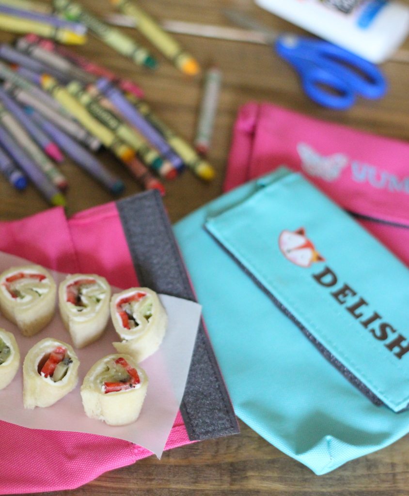 back to school snacks wraps and crayons