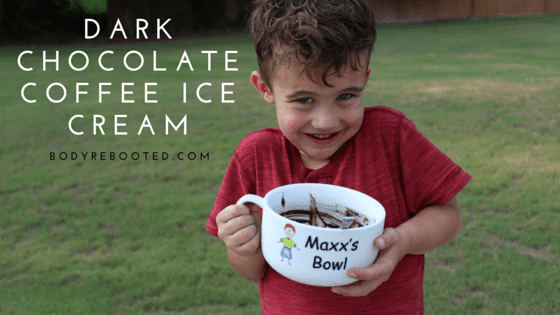 kid with dark chocolate ice cream recipe