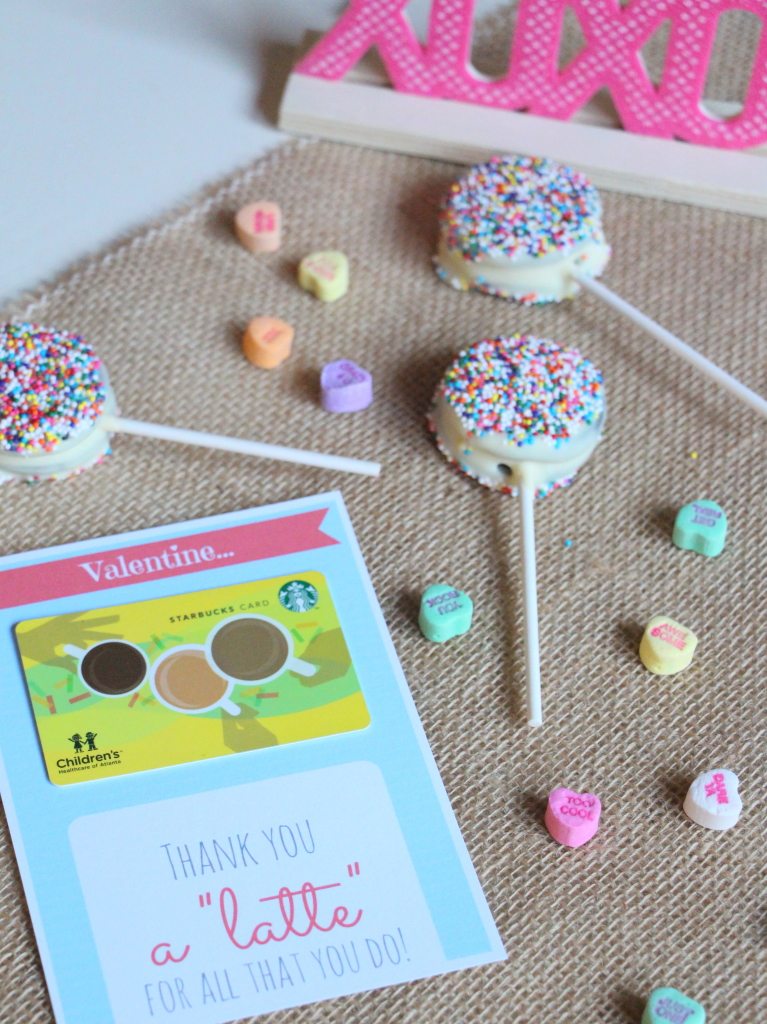 Valentines Day Teacher Card and treat pops