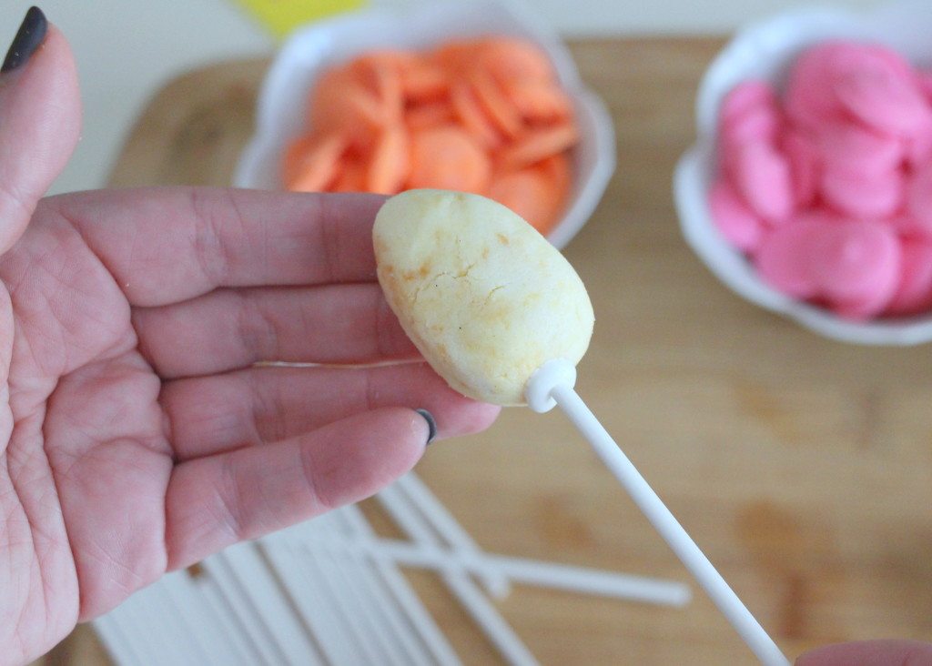 rolling egg and carrot cake pops