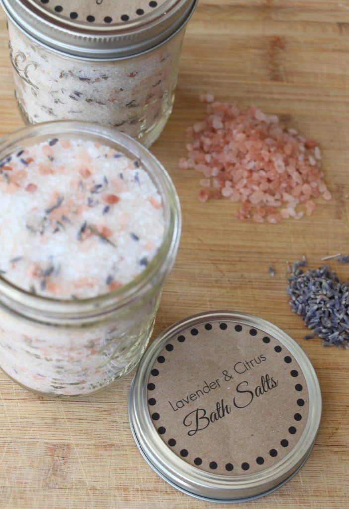 DIY Bath Salts jars vertical