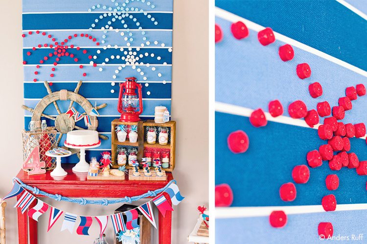 4th of July DIY cork pushpin art