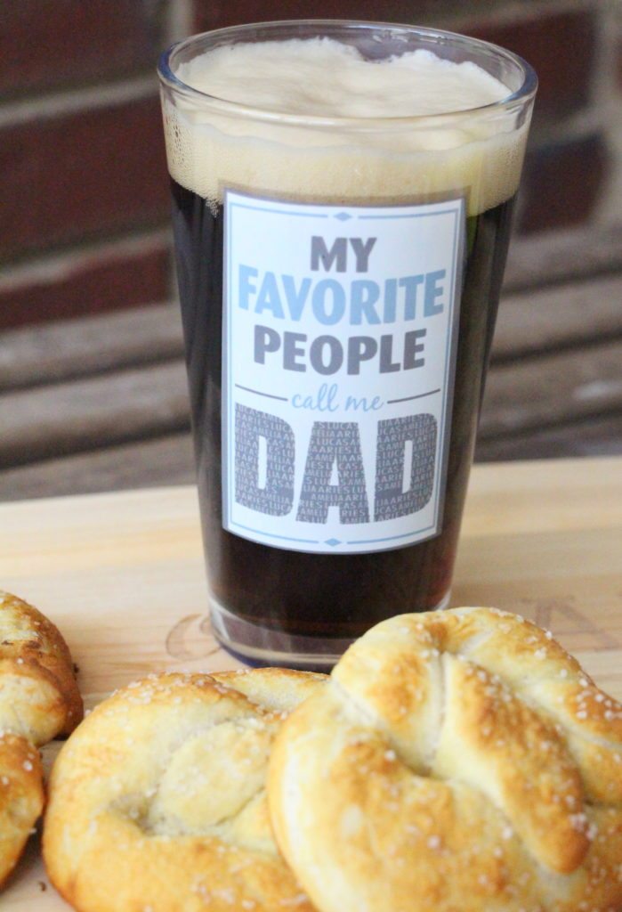 personalized dad beer glass