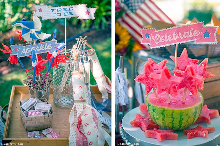 vintage 4th of July party decor