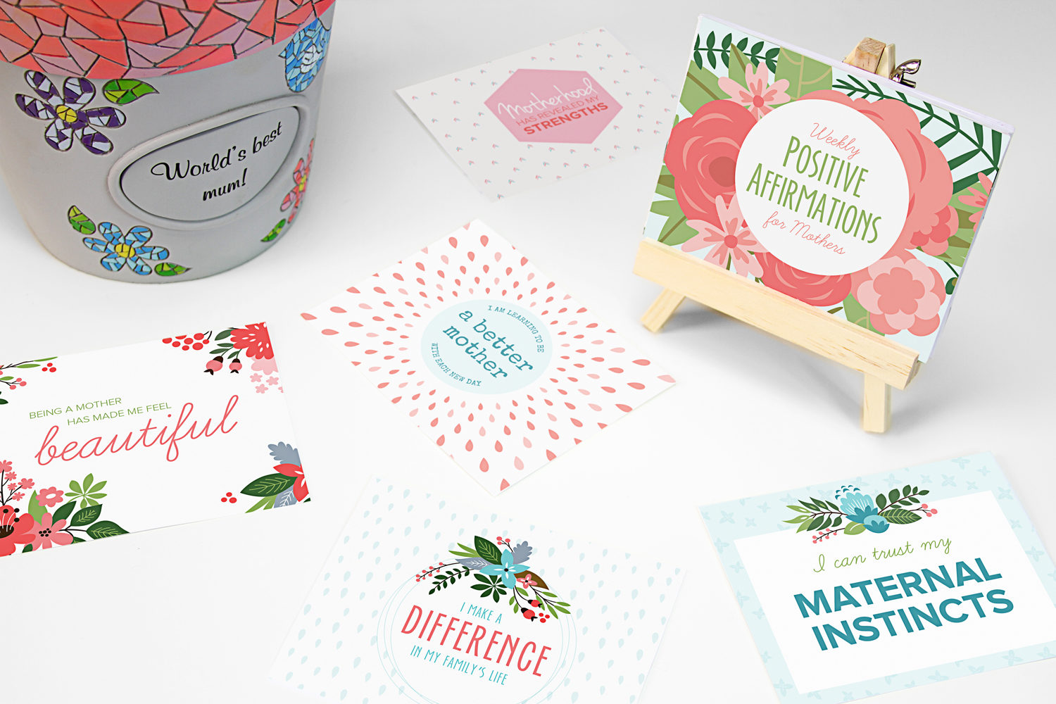 52 Positive Affirmations to Inspire Moms + Printables