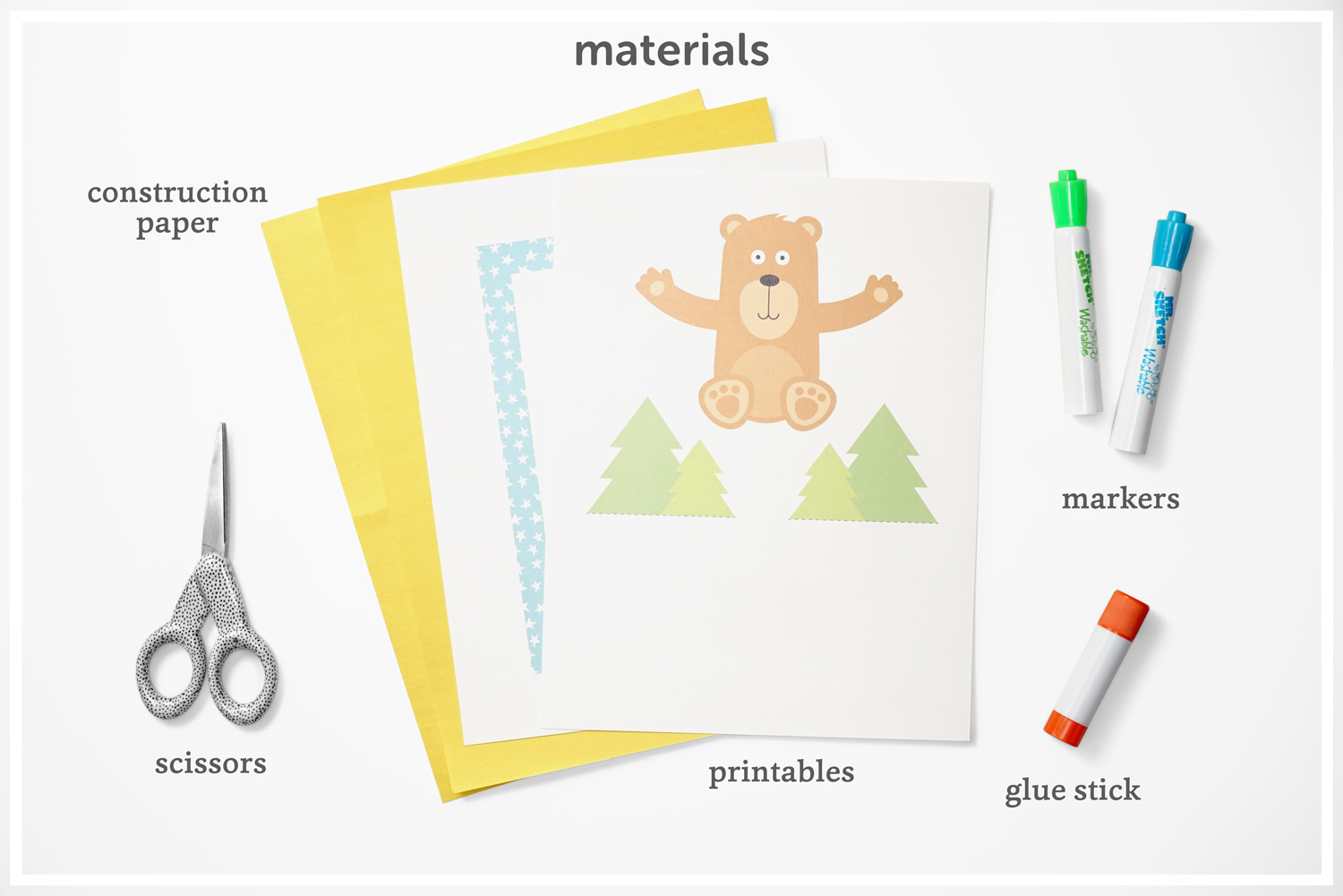 pop up card materials