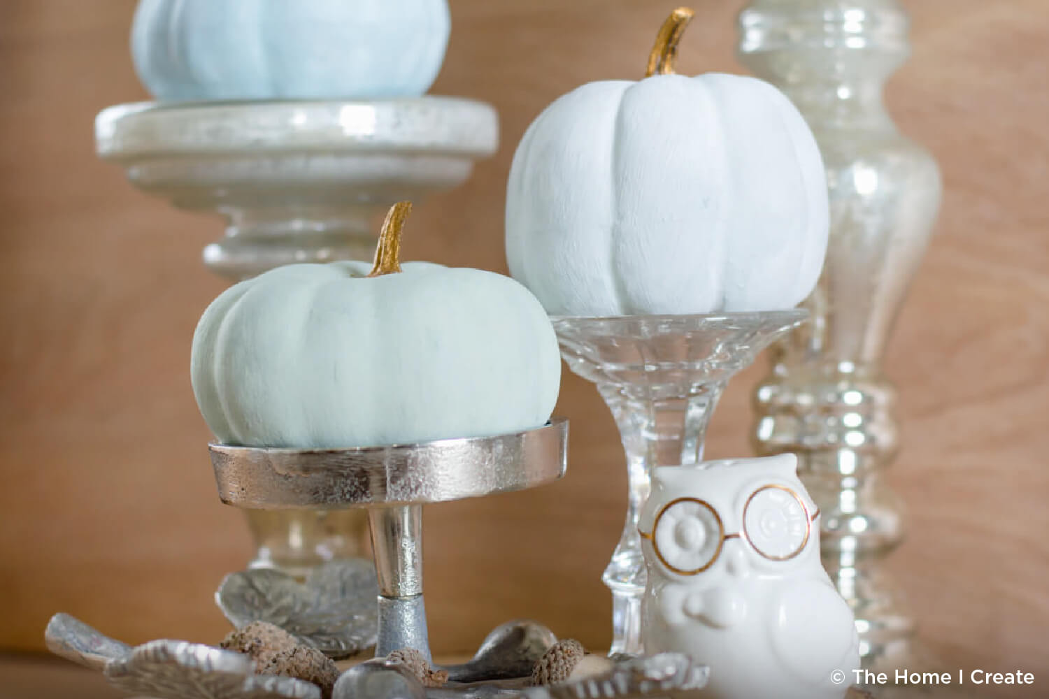 pumpkins painted with chalk paint