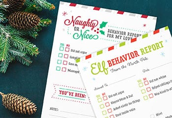 8 Festive Naughty or Nice Report Card Printables