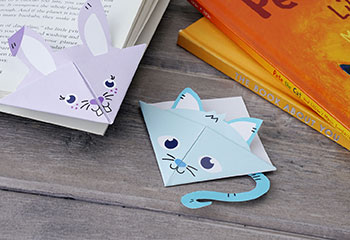 How to Make an Origami Corner Bookmark + Templates