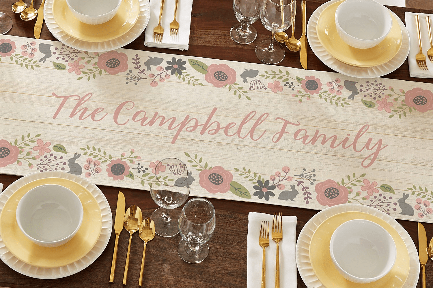 decorative table runner for Easter